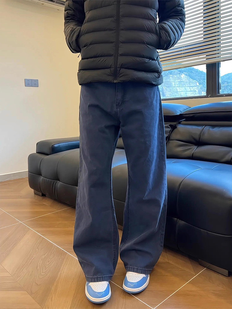 Streetwear Brand Denim - Cleanfit French Work Blue Calças Jeans