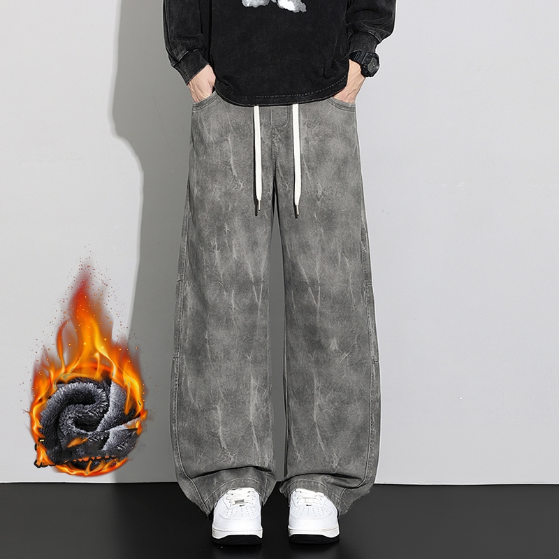 Streetwear Brand Vintage - 2026 calças de algodão soltas masculinas